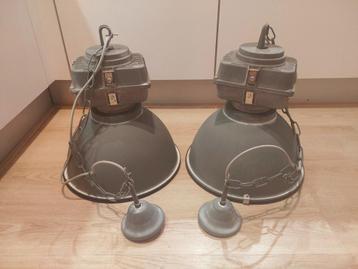 Industriële Hanglamp Metaal Grijs & Whitewash - ø 38 cm beschikbaar voor biedingen