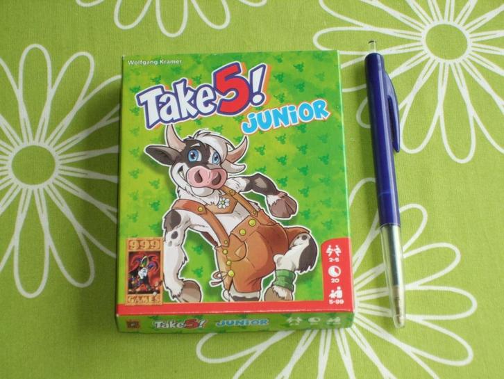 Take 5 Junior - een vrolijk kaartspel, Hobby en Vrije tijd, Gezelschapsspellen | Kaartspellen, Zo goed als nieuw, Een of twee spelers