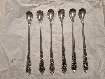 6 Djokja zilveren (800) Dessert lepels beschikbaar voor biedingen