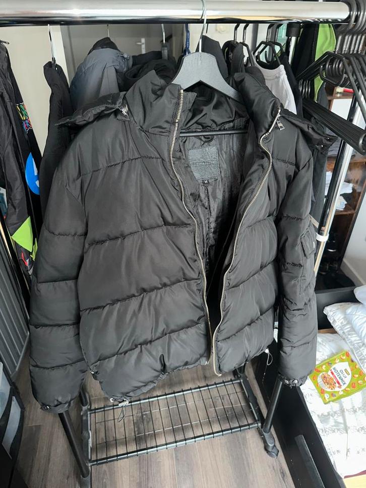 Le Just Winterjas - Zwart/Zilver (Zipper Defect), Kleding | Heren, Jassen | Zomer, Gedragen, Maat 48/50 (M), Zwart, Ophalen of Verzenden