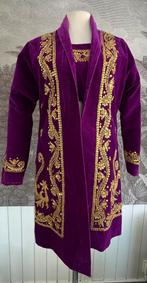 Indonesisch jasje kebaya paars S/M, Kleding | Dames, Maat 38/40 (M), Overige typen, Paars, Ophalen of Verzenden