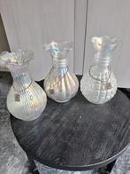 Riviera Maison vaasjes 3 stuks, Huis en Inrichting, Woonaccessoires | Vazen, Ophalen, Overige kleuren, Minder dan 50 cm, Glas