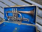 Cornet met Mondstuk en Koffer, Muziek en Instrumenten, Blaasinstrumenten | Trompetten, Ophalen of Verzenden, Gebruikt, Bes-trompet