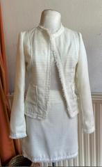 Wit linnenlook mantelpakje, Kleding | Dames, Maat 38/40 (M), Kostuum of Pak, Black Velvet, Wit