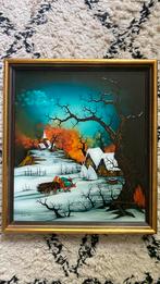 Naïeve kunst Landschap Gesigneerd Dodic 1986, Ophalen of Verzenden