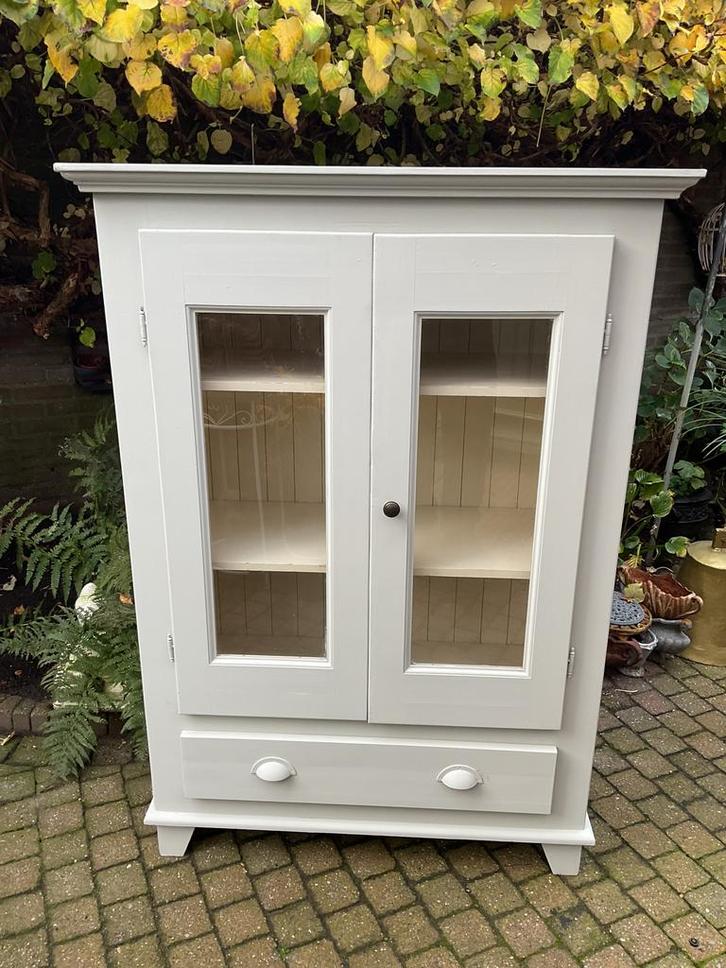 Vitrine  Kast met Lade - Stijlvol en Praktisch, Huis en Inrichting, Kasten | Dressoirs, Zo goed als nieuw, 50 tot 100 cm, 25 tot 50 cm