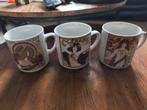 Vintage Art Nouveau Mokken - Set van 3, Gebruikt, Keramiek, Ophalen of Verzenden, Overige stijlen