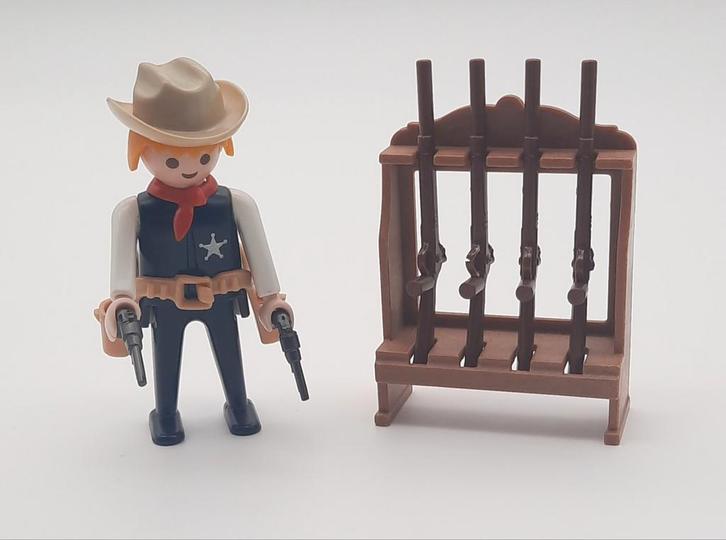Playmobil 3381 Sheriff compleet uit 1986, Kinderen en Baby's, Speelgoed | Playmobil, Zo goed als nieuw, Complete set, Ophalen of Verzenden