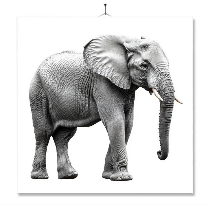 Tegel Met Opdruk | Olifanten | Inclusief Geschenkdoos, Huis en Inrichting, Woonaccessoires | Wanddecoraties, Nieuw, Ophalen of Verzenden