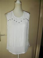 LEUKE en TRENDY roomwitte top/blouse met franjes mt. L , Ophalen of Verzenden, Nieuw, Maat 42/44 (L), Zonder mouw