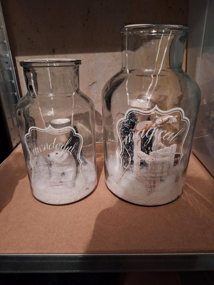 ZGAN grote Riverdale Windlicht Set voor de feestdagen, Huis en Inrichting, Woonaccessoires | Vazen, Zo goed als nieuw, Wit, Minder dan 50 cm