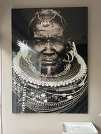 Poster schilderij afrikaanse man/vrouw, Ophalen, Gebruikt, 125 cm of meer, Schilderij