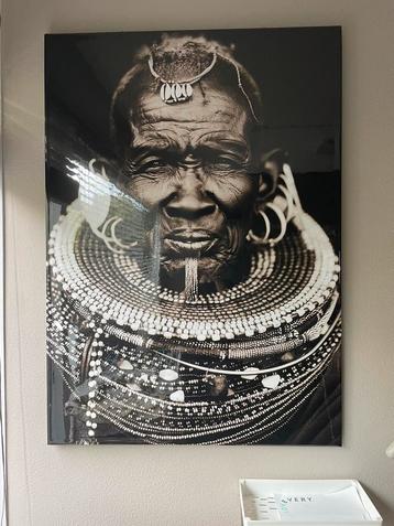 Poster schilderij afrikaanse man/vrouw beschikbaar voor biedingen