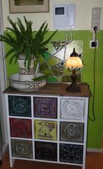 Oude tafellamp, Huis en Inrichting, Lampen | Tafellampen, Ophalen, Gebruikt, Metaal, Minder dan 50 cm