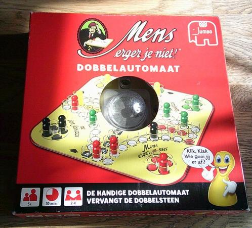Jumbo - Mens Erger Je Niet! Dobbelautomaat - Bordspel, Hobby en Vrije tijd, Gezelschapsspellen | Bordspellen, Gebruikt, Ophalen of Verzenden