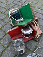 Set van 3 klassieke rvs navigatielampen navigatieverlichting, Ophalen of Verzenden, Zo goed als nieuw