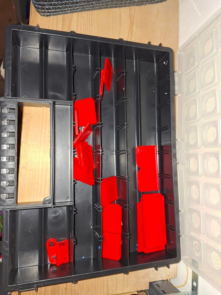 Opbergbox met vakken, Ophalen of Verzenden, Gevuld, Gebruikt