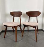 Set vintage Louis van Teeffelen stoelen opnieuw gestoffeerd, Ophalen, Hout, Twee, Vintage