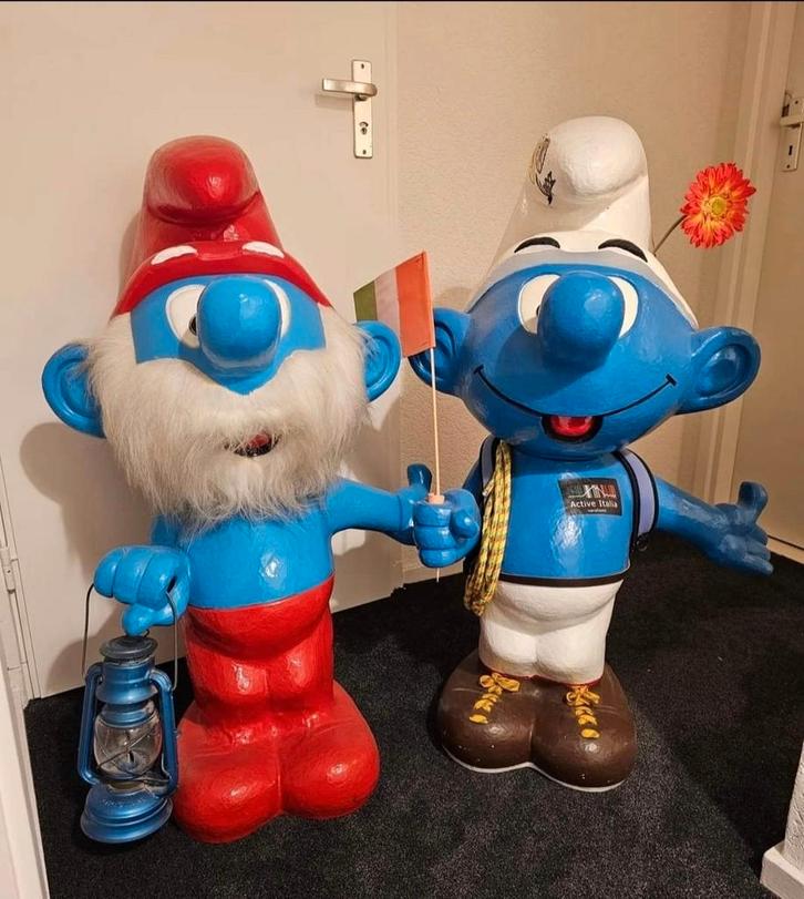 Zeldzame Smurfen: Grote Smurf & Reiziger Smurf - Hazero 1983, Verzamelen, Smurfen, Gebruikt, Verschillende Smurfen, Ophalen