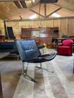 Kebe denmark “Eagle” fauteuil vintage design leer staal, Huis en Inrichting, Fauteuils, Ophalen, Gebruikt, Metaal