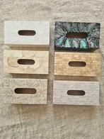 Schelpen tissue box uit Bali, Huis en Inrichting, 6951NK, Nieuw, Ophalen of Verzenden, Tropical Home