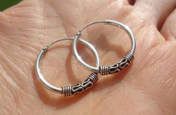 Vanoli - 925 zilver creolen oorbellen uit Bali hoops 2 cm