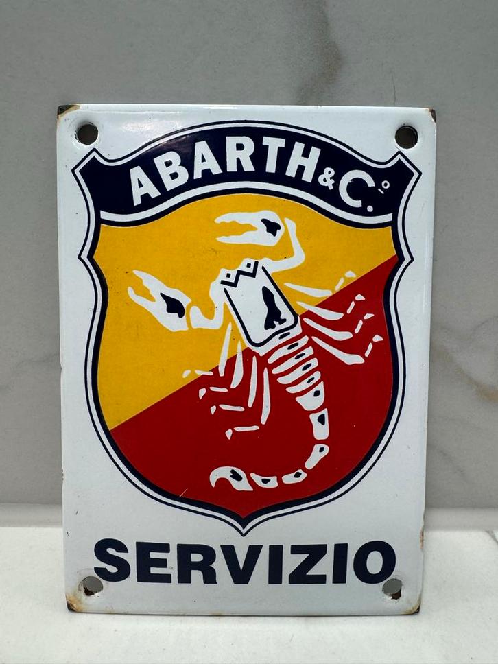 Abarth Service Emaille Bord, Auto diversen, Autostickers, Ophalen of Verzenden