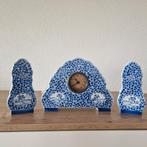Delfts Blauw Klok en Vazen Set, Antiek en Kunst, Ophalen of Verzenden