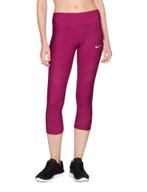 NIKE DRI FIT Women's Crop Epic Cool running tights, broek, S, Nike, Zo goed als nieuw, Maat 36 (S), Hardlopen of Fietsen