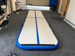 Airtrack met tas en pomp, Sport en Fitness, Turnen, Gebruikt, Blauw, Materiaal, Kindermaat 122 t/m 140