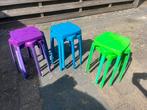 9 kleurige krukjes 45 cm hoog, Huis en Inrichting, Ophalen, Gebruikt, IJzer