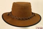 Western hoed Hawkins kaki bruin leer maten 57 en 58 Nieuw, Kleding | Dames, Hoeden en Petten, Nieuw, 56 of 57 cm (M, 7 of 7⅛ inch)