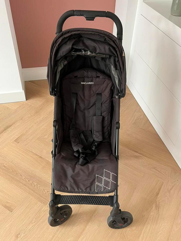 MacLaren buggy zwart inclusief hoes, Kinderen en Baby's, Buggy's, Gebruikt, Maclaren, Regenhoes, Verstelbare rugleuning, Zonnekap
