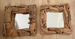 Driftwood spiegels 2 stuks 50x50, Huis en Inrichting, Woonaccessoires | Spiegels, Ophalen, Vierkant, 50 tot 75 cm, Minder dan 100 cm