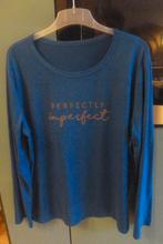 Mooi kobalt blauw Shirt met aparte tekst. Maat XXL, Blauw, Shirt of Top, Ophalen of Verzenden, Onbekend