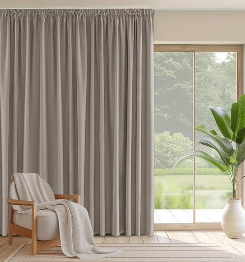 Prachtige verduisterend gordijn 140-300 x alle maten Taupe, Huis en Inrichting, Stoffering | Gordijnen en Lamellen, Nieuw, 200 cm of meer