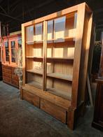 Prachtige teakhouten schoolkast / winkelkast /boekenkast /, Ophalen, Glas, 150 tot 200 cm, Zo goed als nieuw