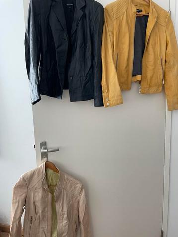 3 leren jassen in 1 koop claudia strater en arma beschikbaar voor biedingen