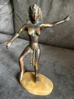 Bronzen Beeldje Egypte Cleopatra Marmeren Voetstuk., Verzamelen, Ophalen of Verzenden, Zo goed als nieuw, Mens