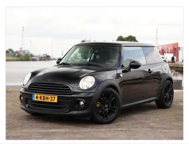 Mini One Black, volledig ontchroomd 2013, Auto's, Mini, Particulier, One, Airbags, Airconditioning, Bluetooth, Centrale vergrendeling
