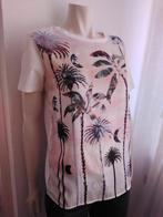 1x gedragen mooi shirt palmbomen Maison Scotch S 36, Ophalen of Verzenden, Zo goed als nieuw, Maat 36 (S), Korte mouw