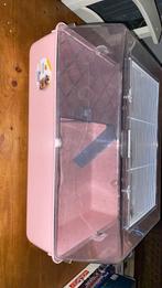 Roze hamsterkooi met verdieping., Dieren en Toebehoren, Gebruikt, Ophalen of Verzenden, Hok, Hamster