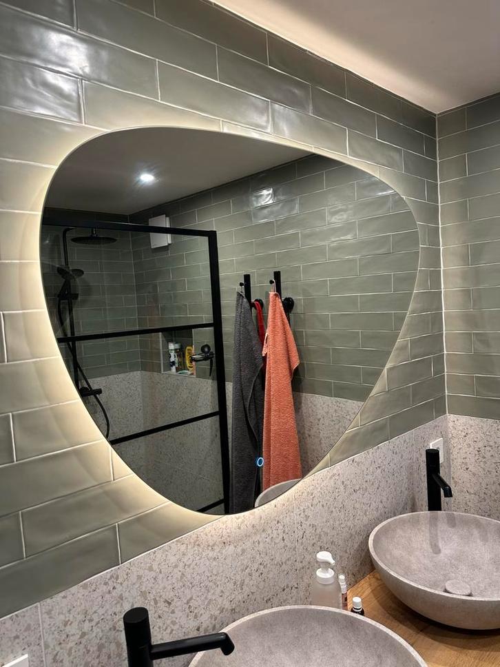 Badkamerspiegel LED, verwarming, touch - 120x80cm, Huis en Inrichting, Badkamer | Badkamermeubels, Nieuw, Overige typen, Minder dan 100 cm