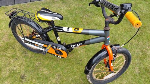 Prime Kinderfiets 18 inch met zijwieltjes, Fietsen en Brommers, Fietsen | Jongens, Gebruikt, 18 inch, Handrem, Ophalen of Verzenden
