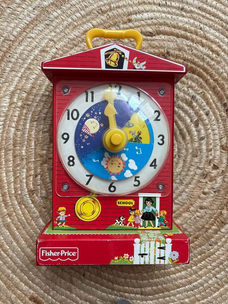 Vintage fisher price teaching clock, Ophalen of Verzenden, Zo goed als nieuw, Speelset