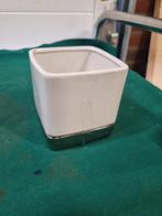 bloempot wit zilver vierkant, Ophalen of Verzenden, 'T Olde Gre-j, Info@toldegrej.nl, Endepoelstraat 20f Didam