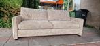 Mooie onbeschadigde en goede kwaliteit velours beige bank, Huis en Inrichting, Banken | Bankstellen, Hout, Tweepersoons, 75 tot 100 cm