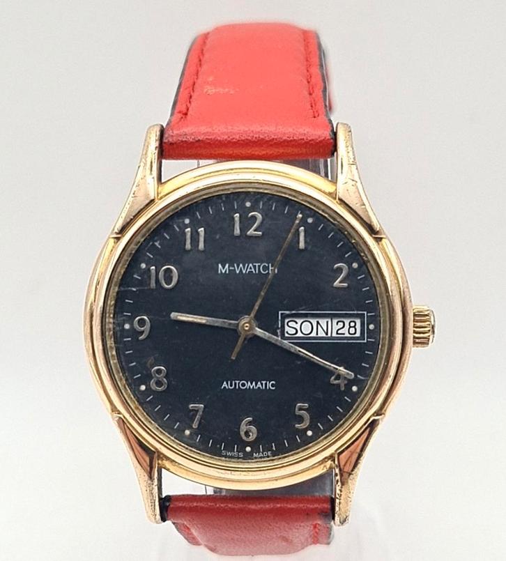 Mondaine en Tusal automatic, Sieraden, Tassen en Uiterlijk, Horloges | Heren, Gebruikt, Overige merken, Leer, Verzenden