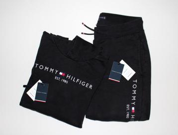 Set Tommy Hilfiger sweatpants & hoodie maat 176 zwart broek beschikbaar voor biedingen
