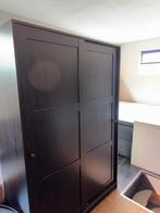 Zwarte IKEA Kast met Schuifdeuren 118x55x176cm, Huis en Inrichting, Kasten | Kledingkasten, Ophalen, Overige materialen, Gebruikt
